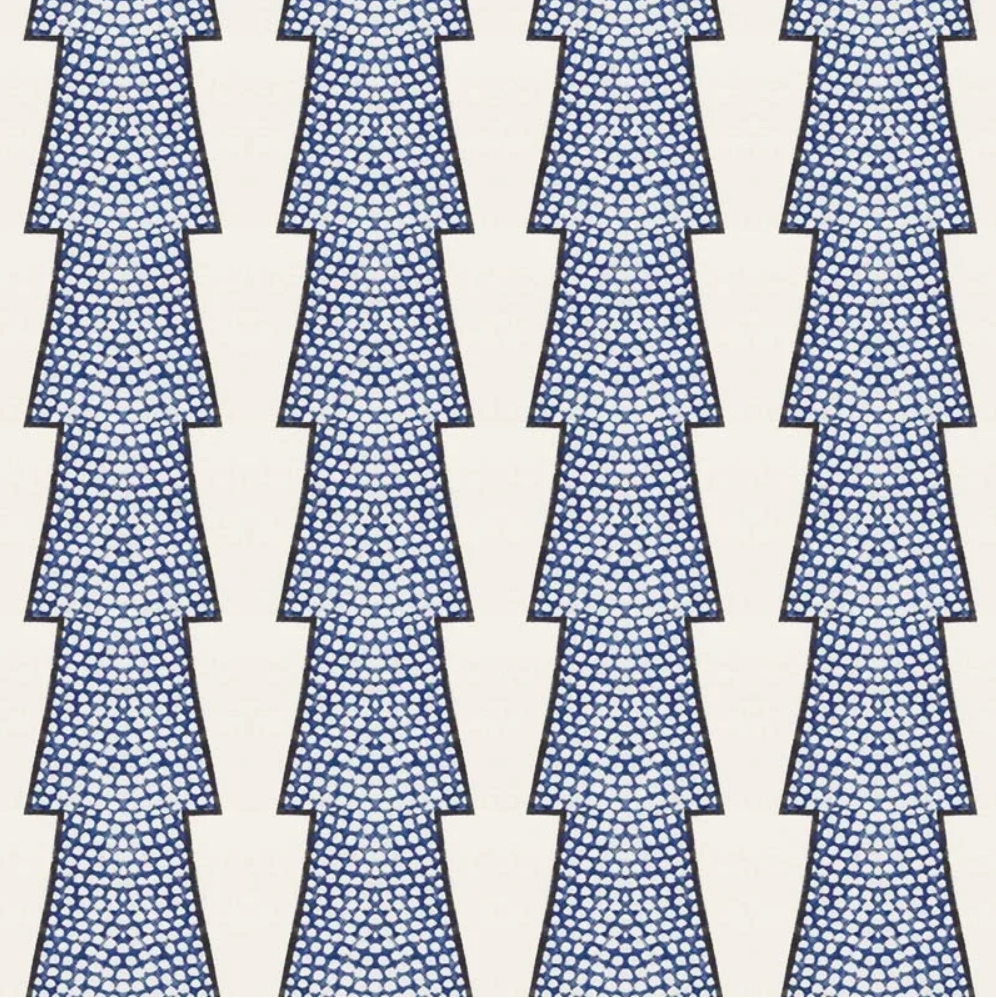 Spot and Arrow Wallpaper - Blue