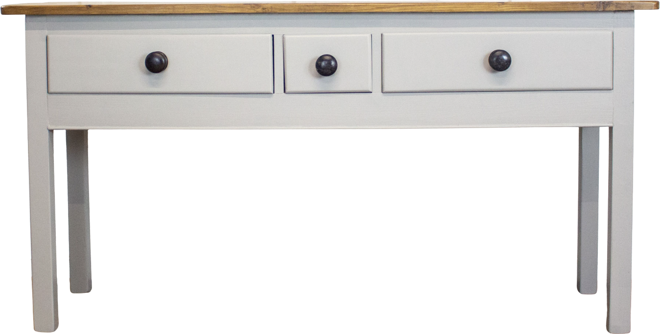Grey 3 Drawer Console Table Rwi7375