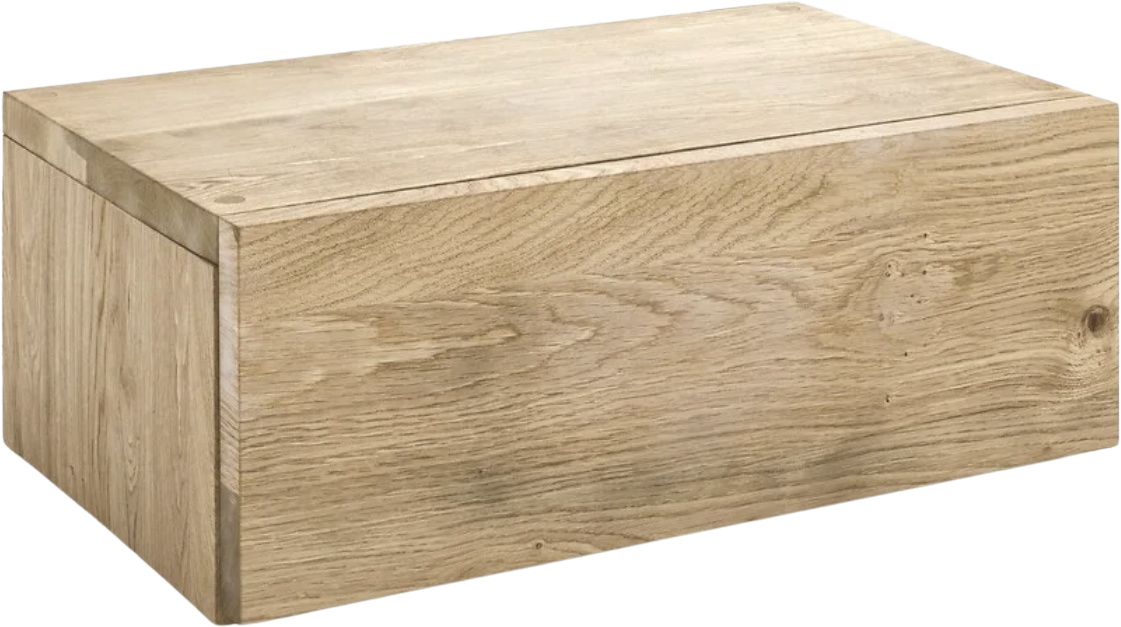 Paul Solid Oak Wall-Mounted Bedside Table