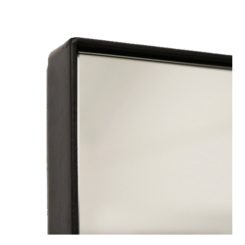 Theo - Black Rectangular Metal Wall Mirror