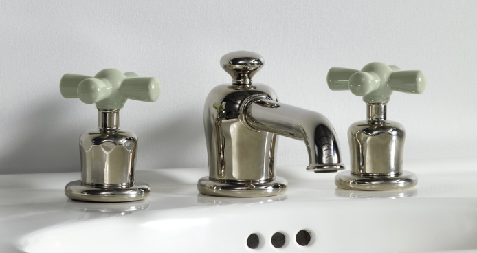 Rockwell deck mounted low spout basin taps