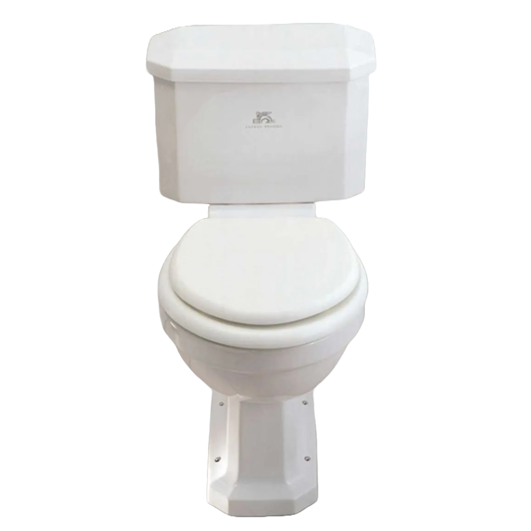 Classic Close Coupled Toilet With Ceramic Lever Handle 