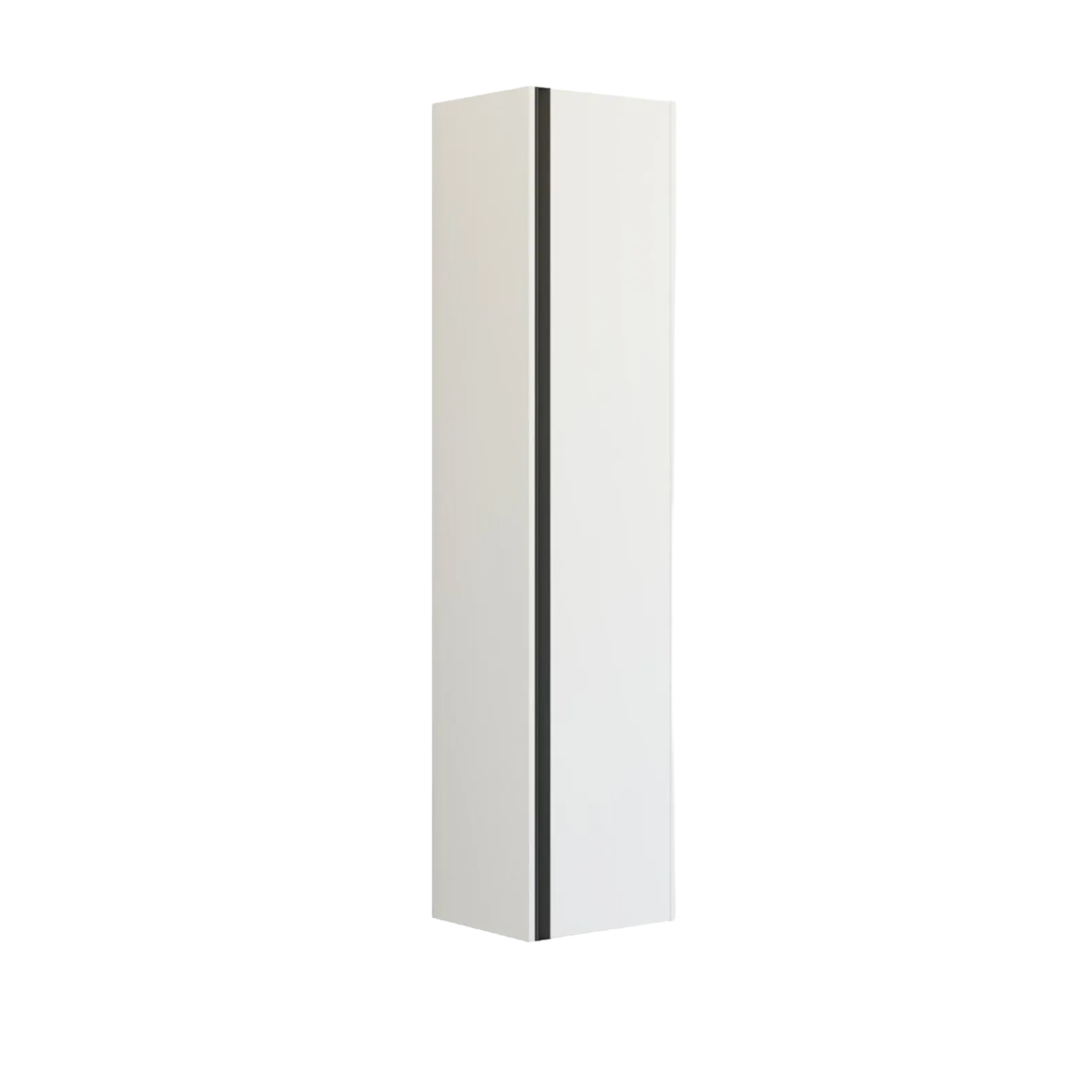 Tall cabinet with 1 door, version A, integrated handle, right hand hinged