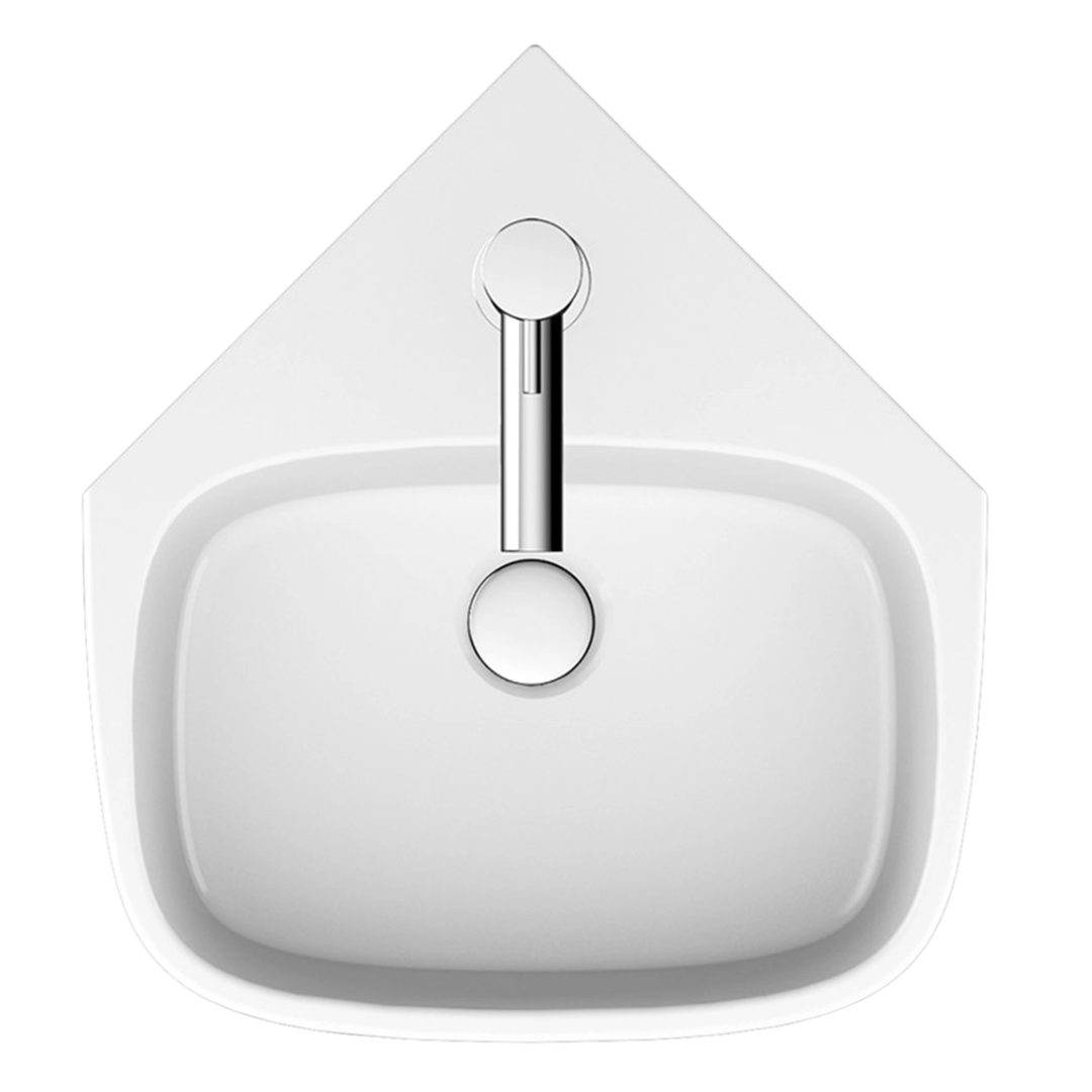 Crosswater Kai S Wall Hung Corner Basin