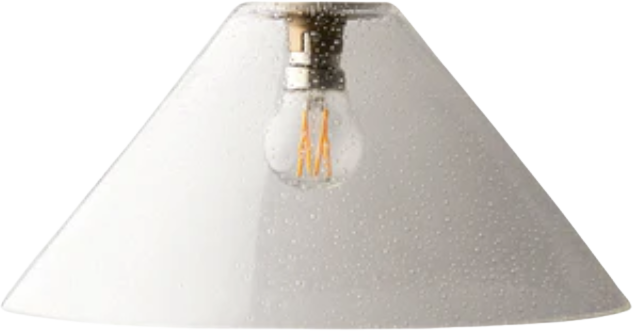 Dahlia clear blown glass bubble pendant shade