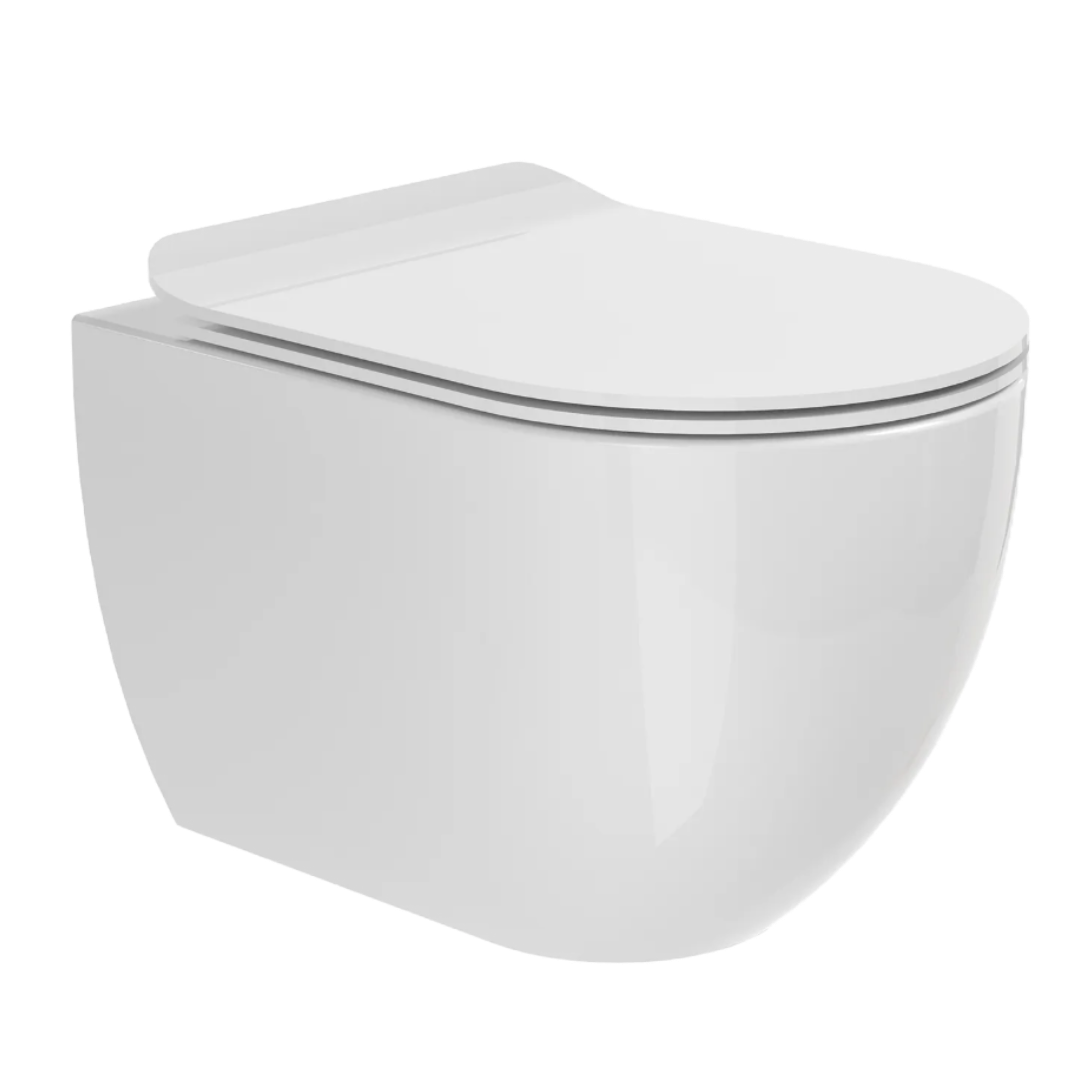 Baya Wall Hung Toilet Rimless & Soft Close Toilet Seat