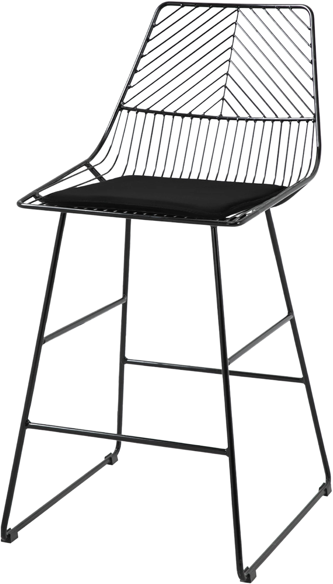 Modern Counter Height Wire Metal Bar chairs
